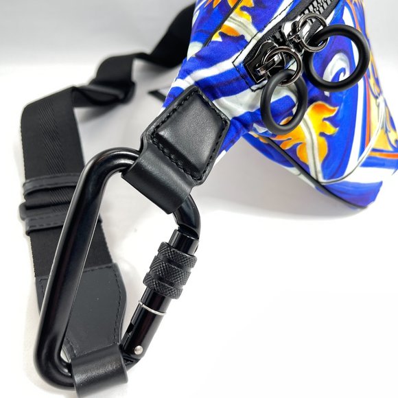 Dolce & Gabbana Nylon Fanny Pack with Maiolica Print - Blue, NWT and never used - Picture 7 of 14